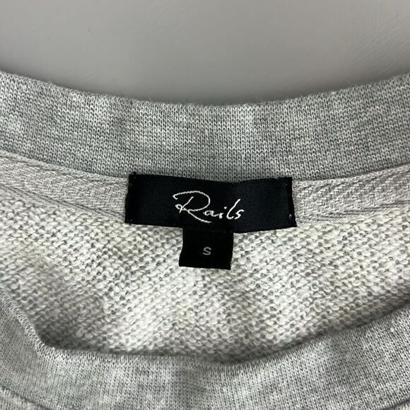 Rails Dani Reverse Terry Sweatshirt in Heather Gray Size S - Picture 4 of 10
